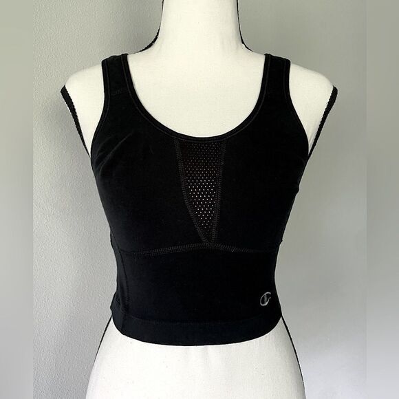 Womens, Black, Champion, Fitted, Cropped Athletic Tank/Sports Bra. Size Small. - Picture 1 of 5